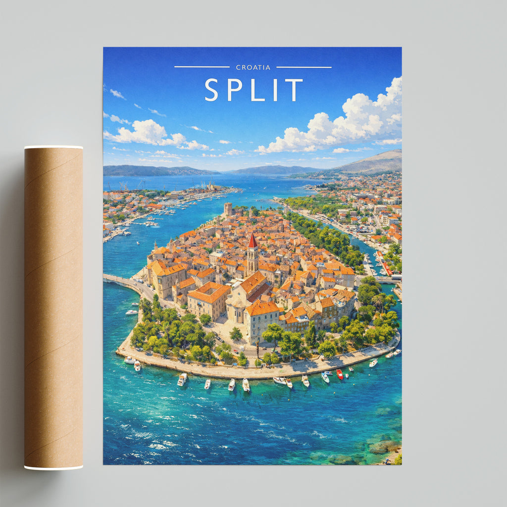 Split Travel Poster - fine art print with shipping tube