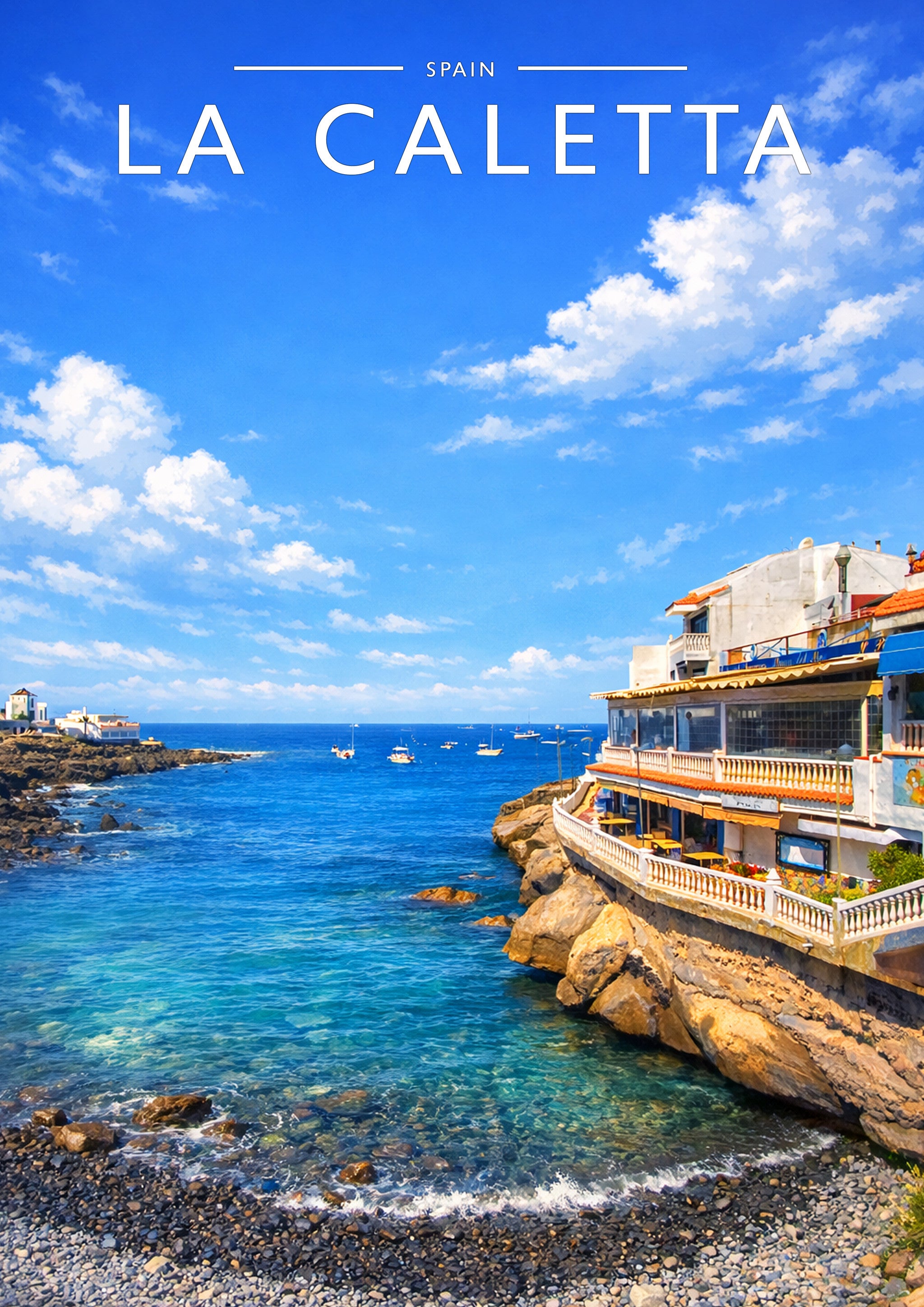 La Caletta Travel Poster - A4 travel poster print