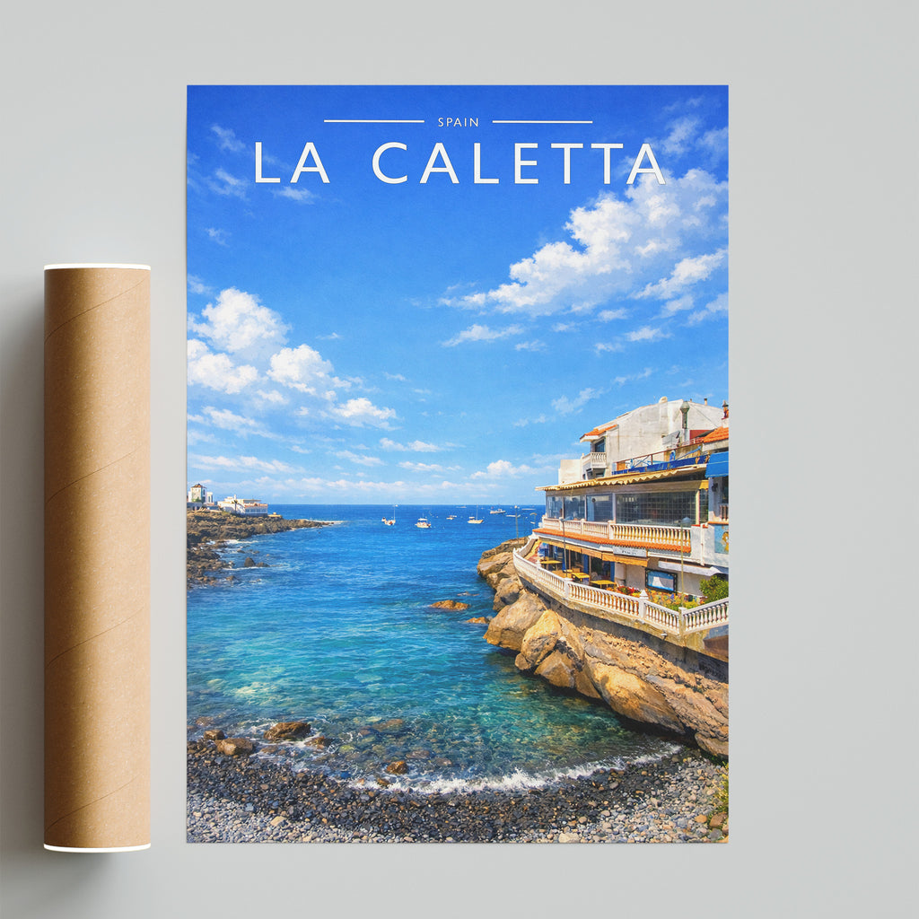 La Caletta Travel Poster - fine art print with shipping tube