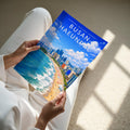 Busan Haeundae Travel Poster - A4 print held in hand