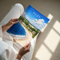 Filey Travel Poster - A4 print held in hand