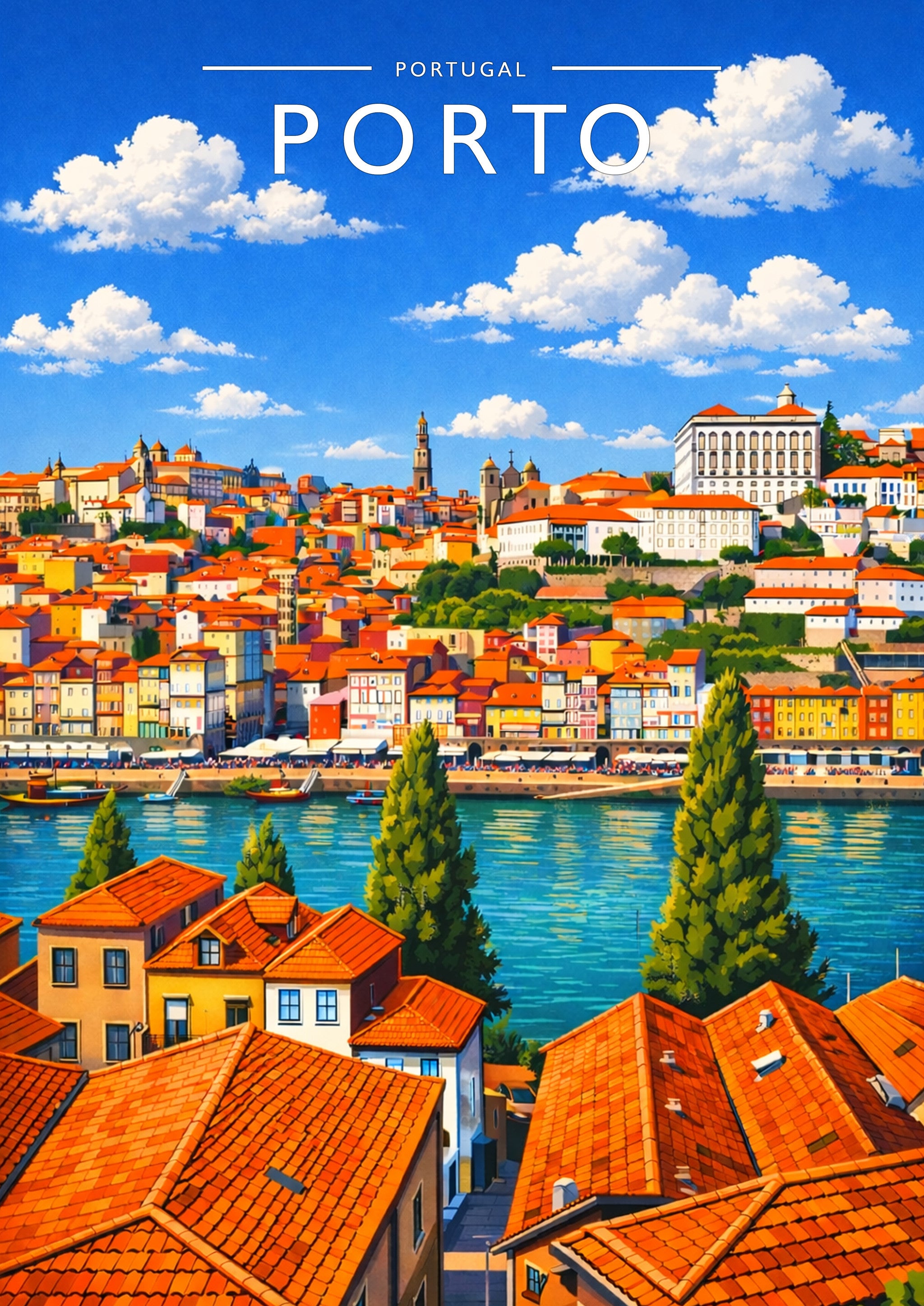 Porto Travel Poster - A4 travel poster print