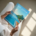 Lake Garda Travel Poster - A4 print held in hand