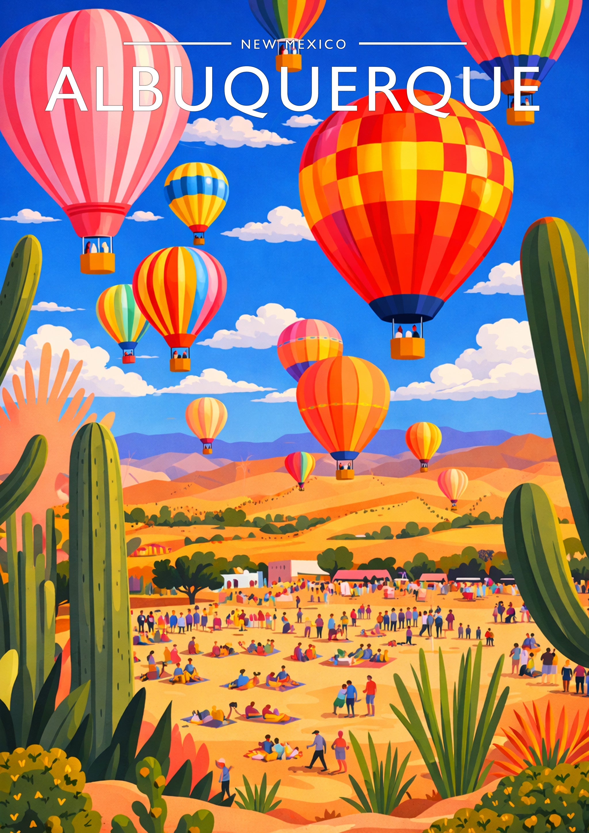 Albuquerque Travel Poster - A4 travel poster print
