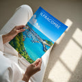 Ilfracombe Travel Poster - A4 print held in hand