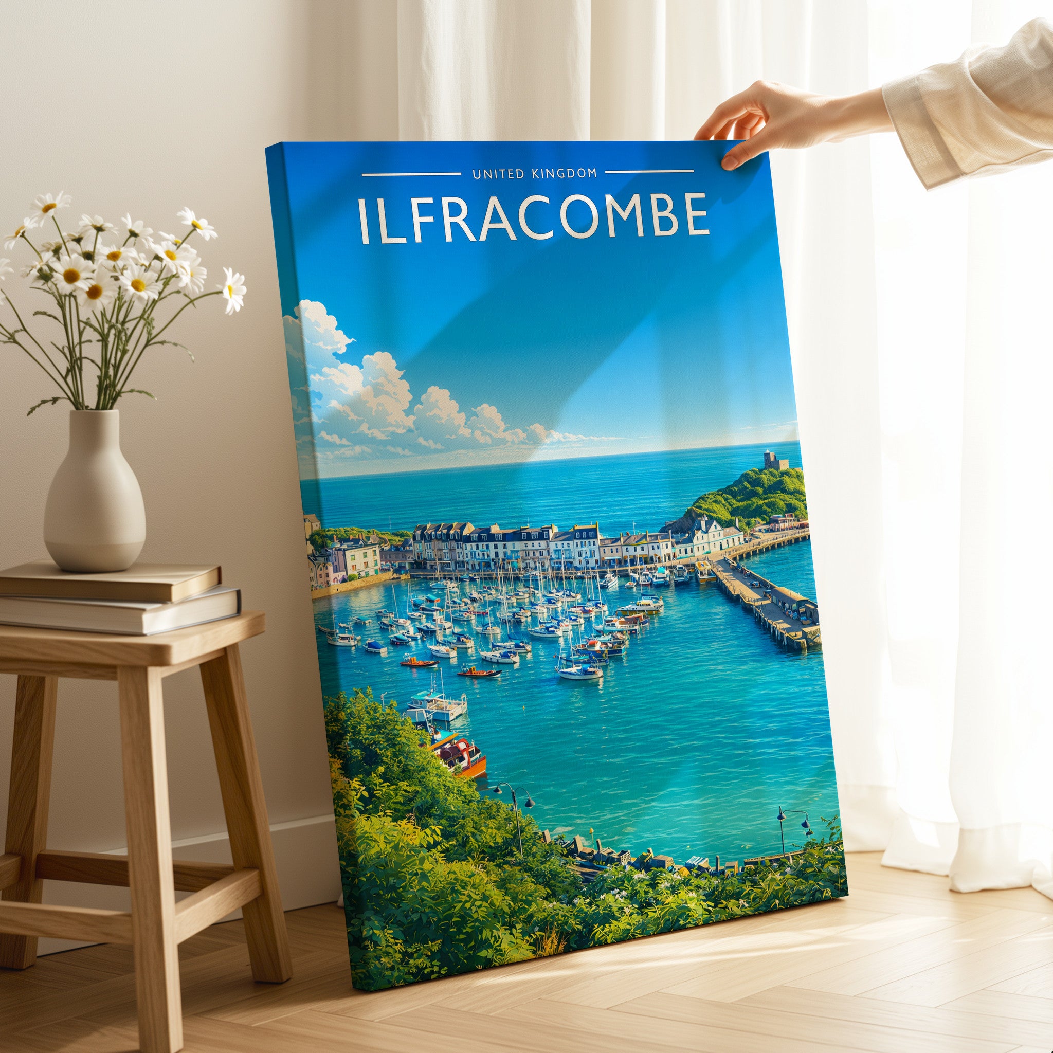 Ilfracombe Travel Poster as a gallery-wrapped canvas