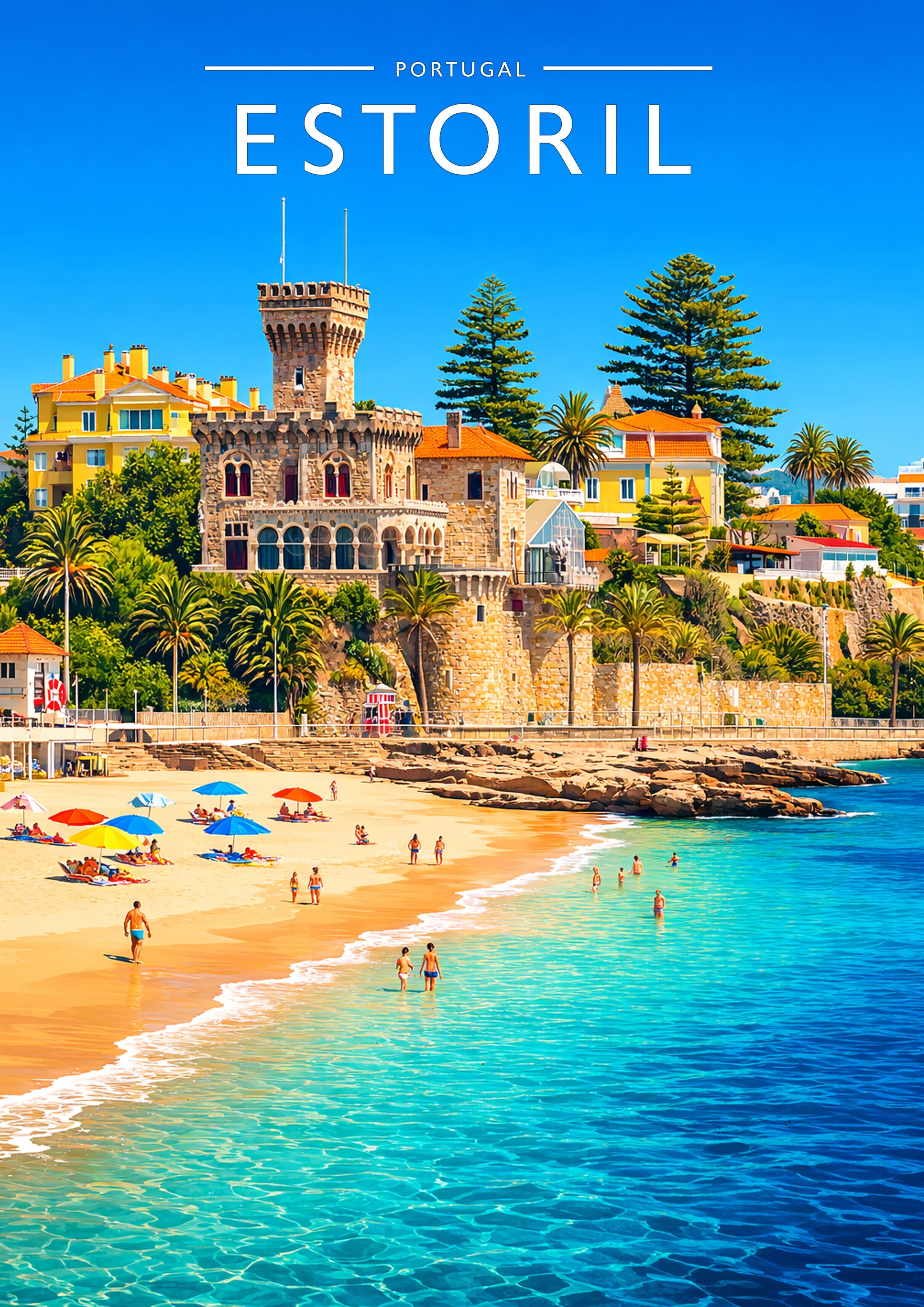 Estoril Travel Poster - A4 travel poster print