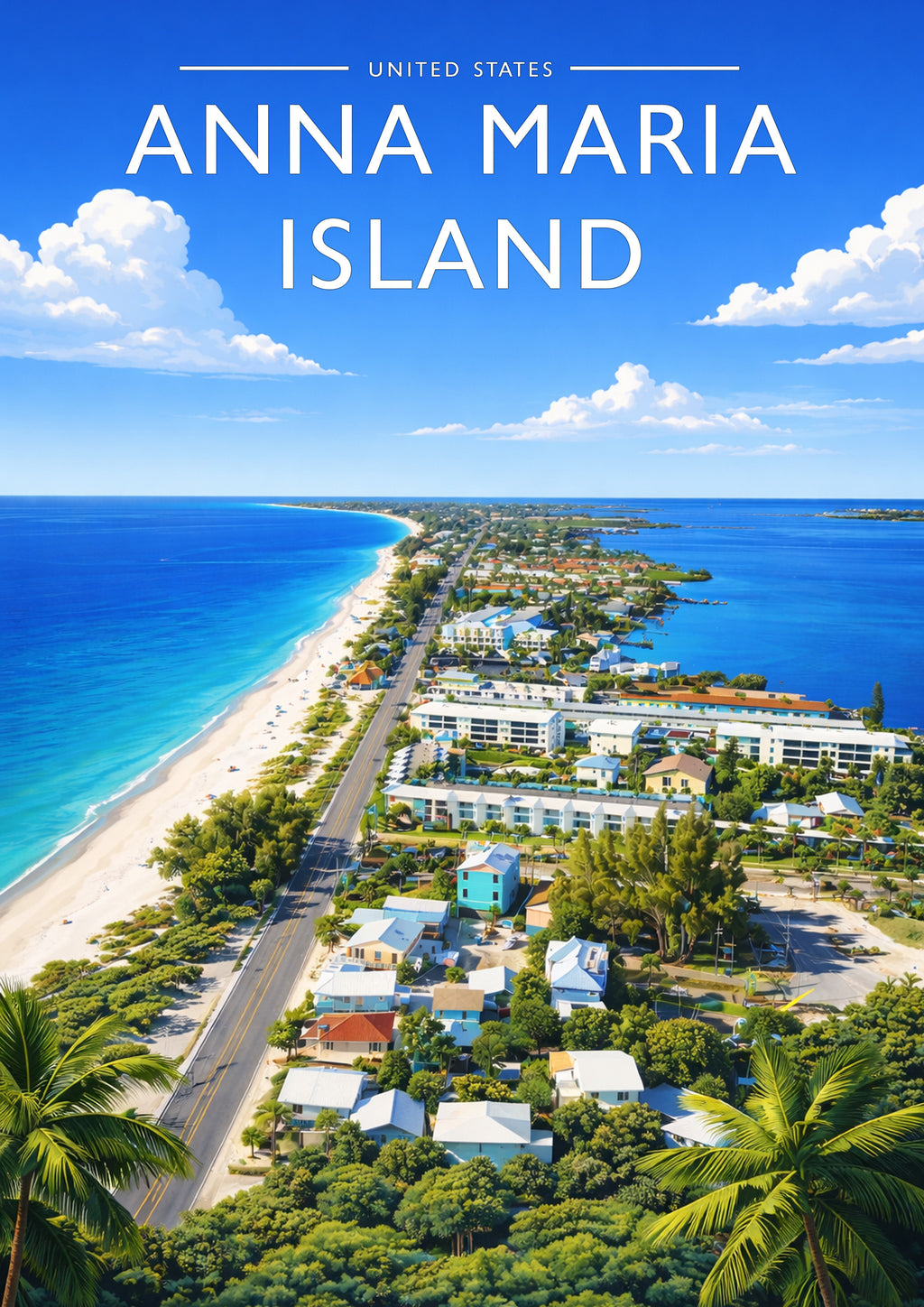 Anna Maria Island Travel Poster - A4 travel poster print