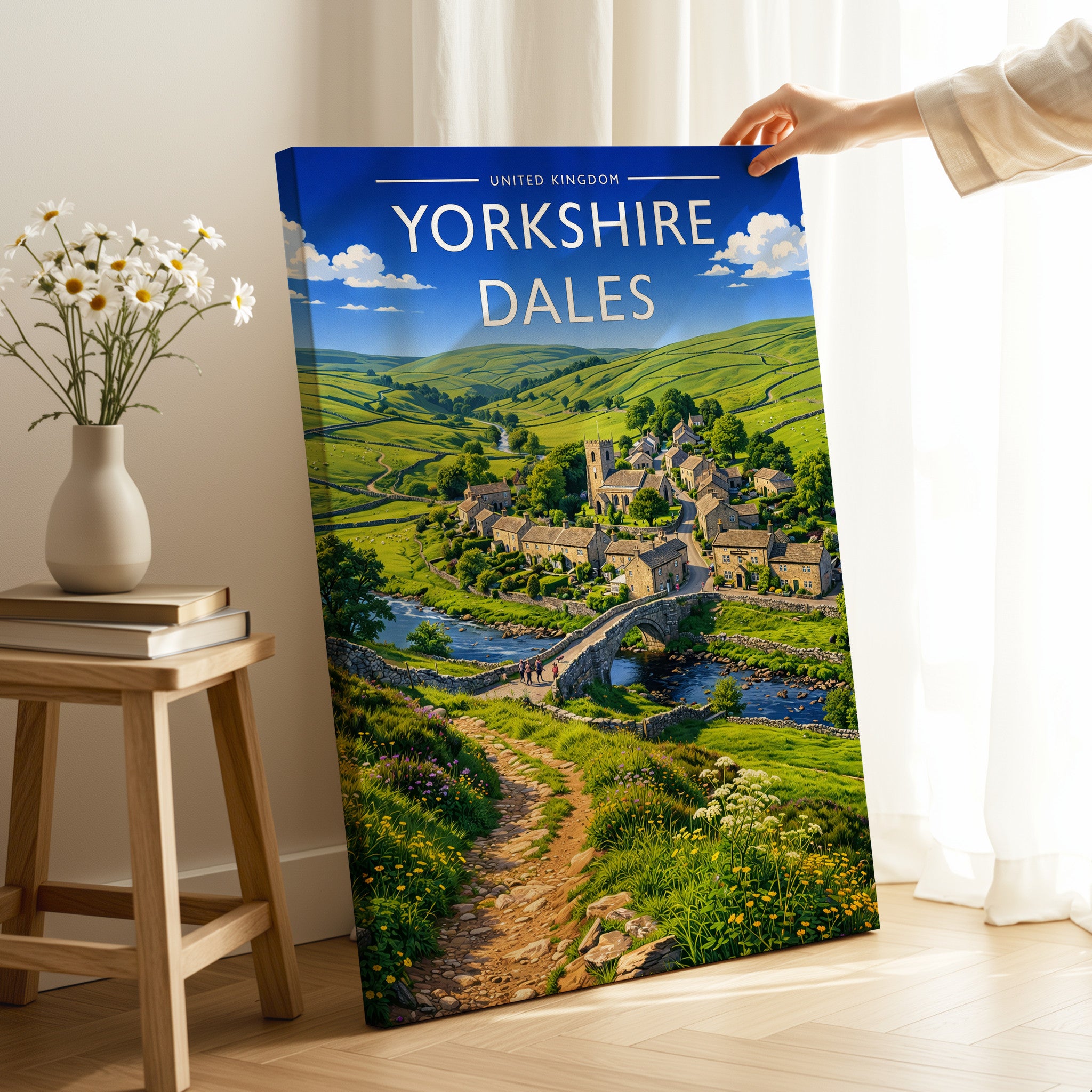 Yorkshire Dales #2 Travel Poster as a gallery-wrapped canvas