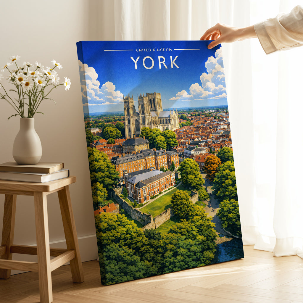 York #2 Travel Poster as a gallery-wrapped canvas