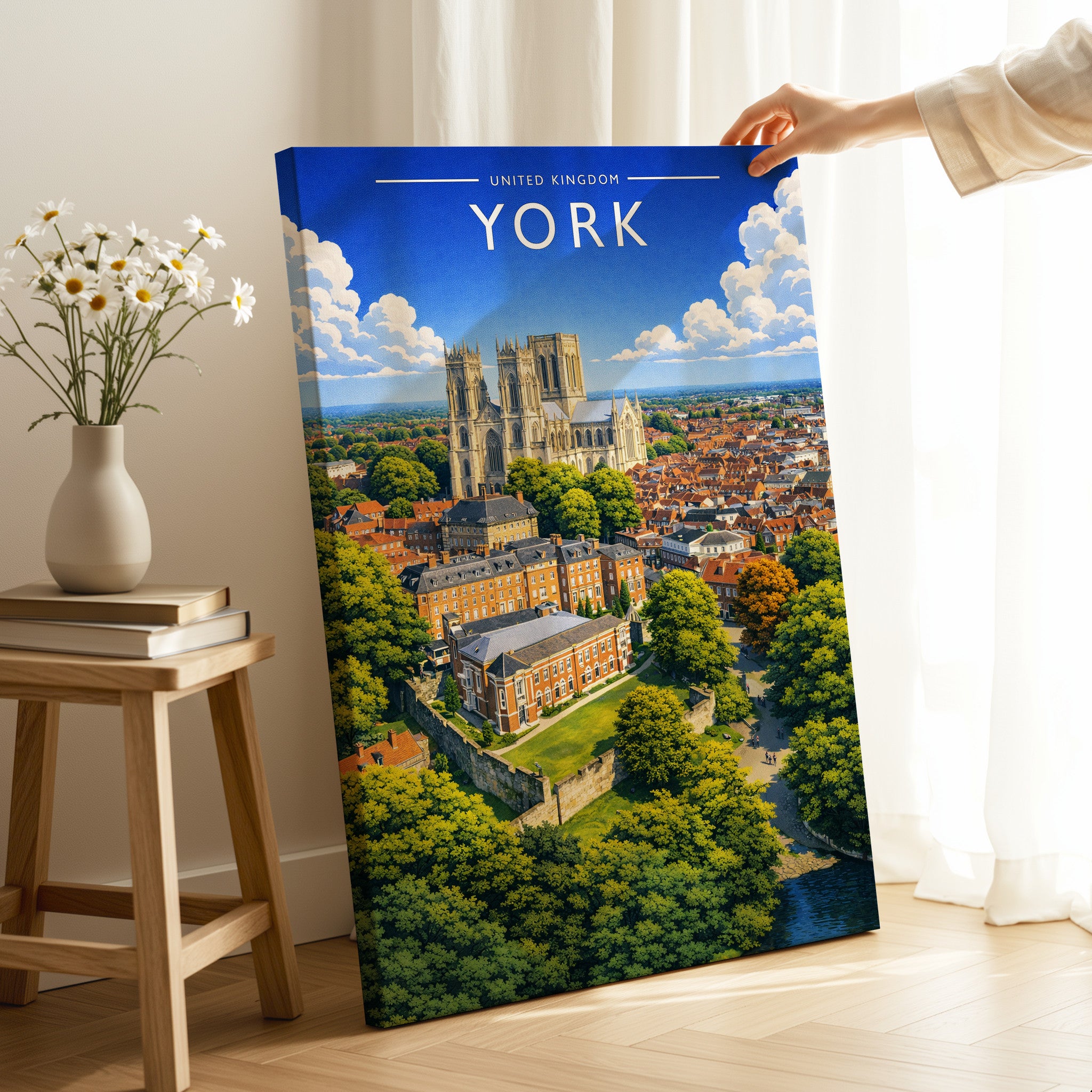 York #2 Travel Poster as a gallery-wrapped canvas