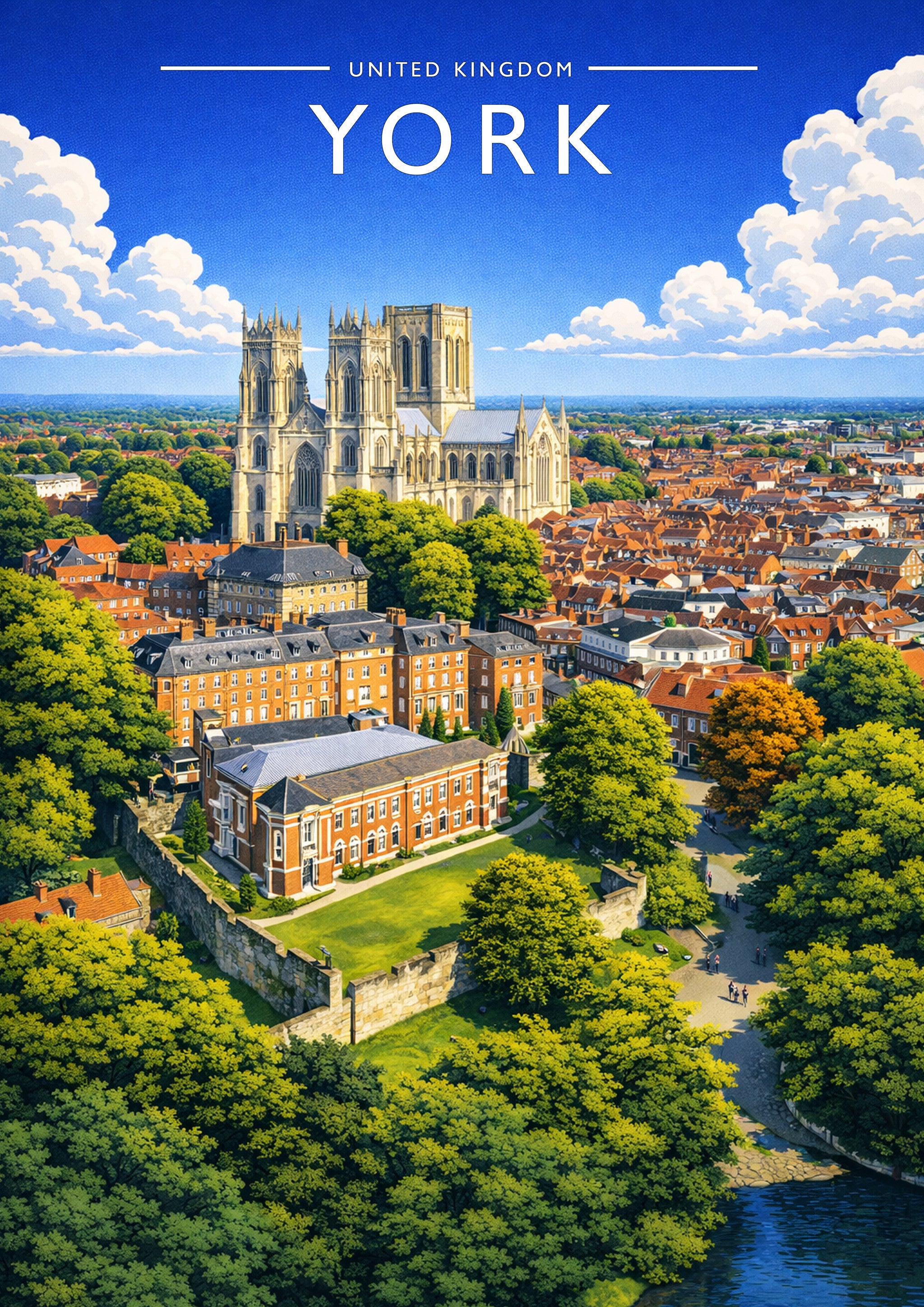 York #2 Travel Poster - A4 travel poster print