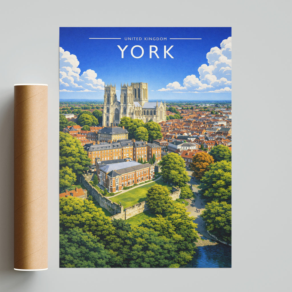 York #2 Travel Poster - fine art print with shipping tube