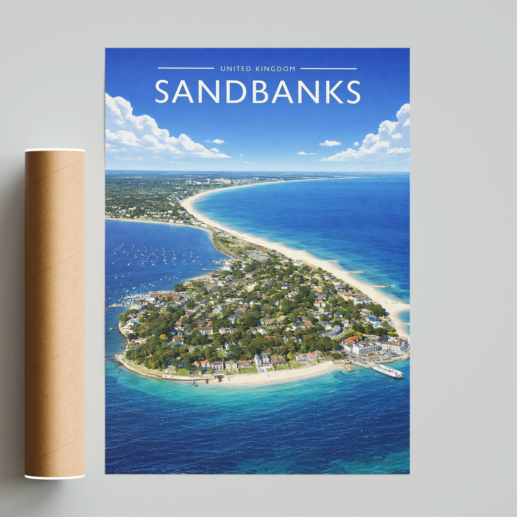Sandbanks #2 Travel Poster - fine art print with shipping tube