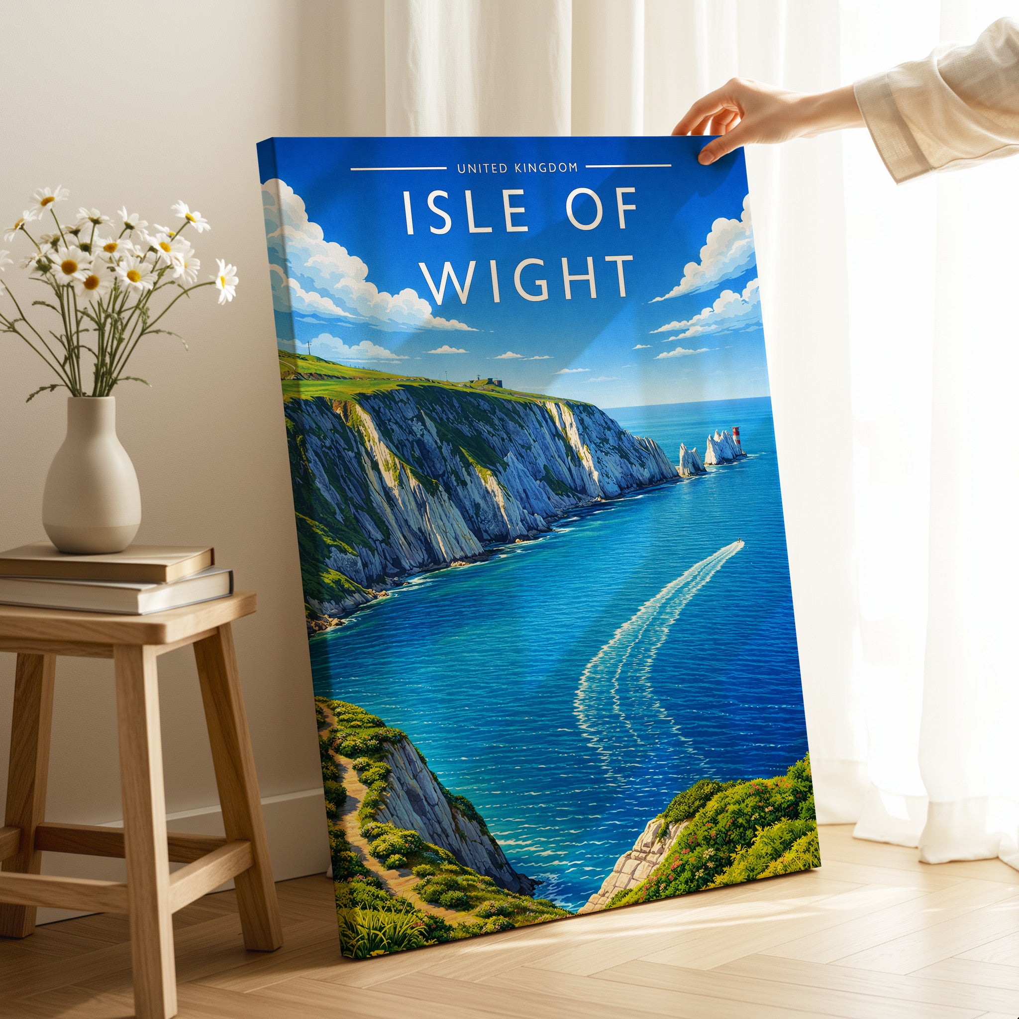 Isle of Wight #2 Travel Poster as a gallery-wrapped canvas