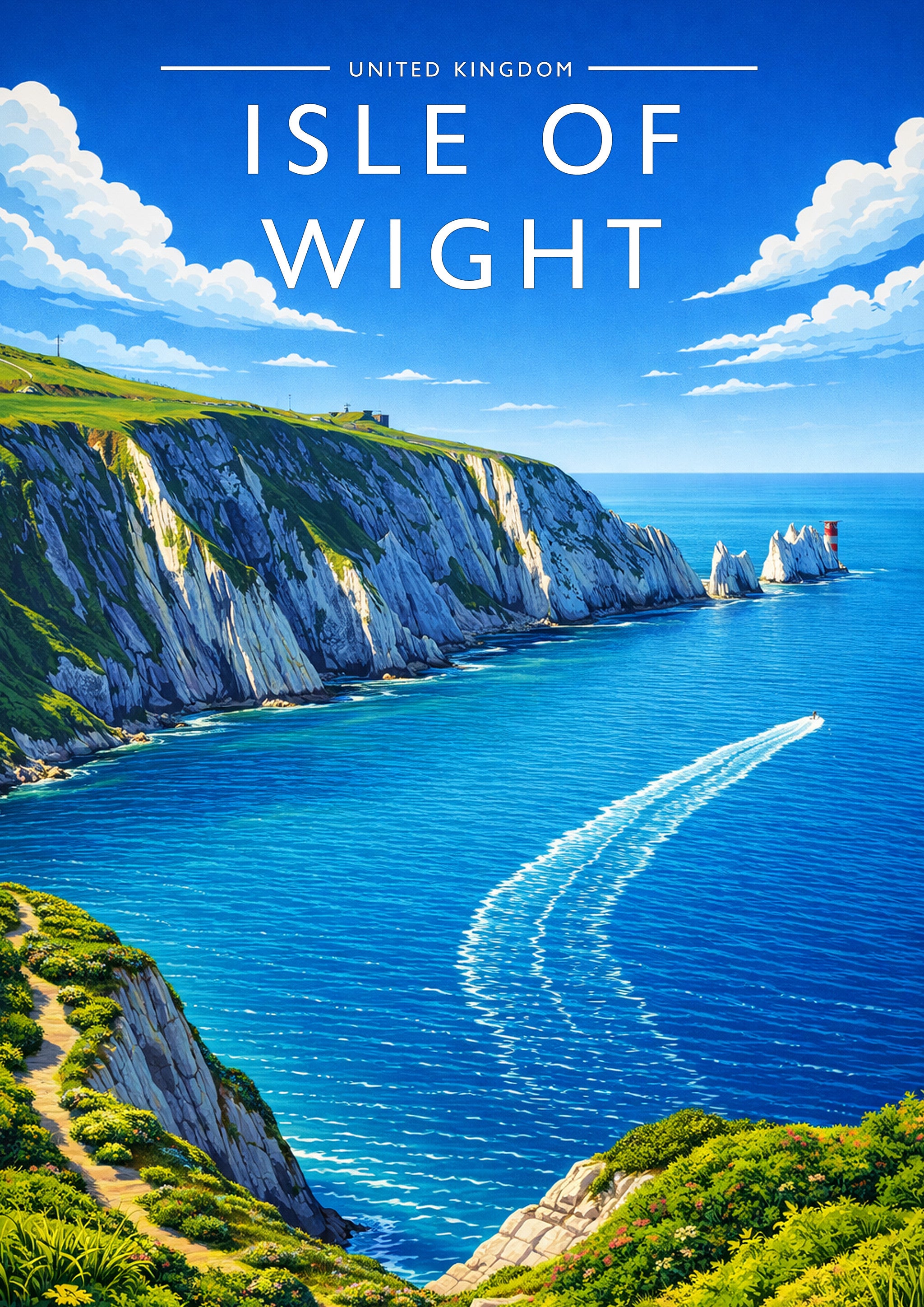 Isle of Wight #2 Travel Poster - A4 travel poster print