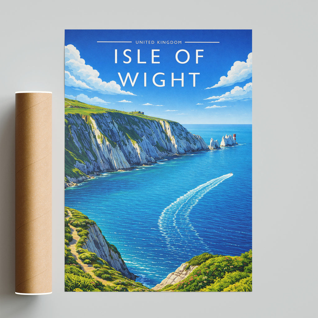 Isle of Wight #2 Travel Poster - fine art print with shipping tube