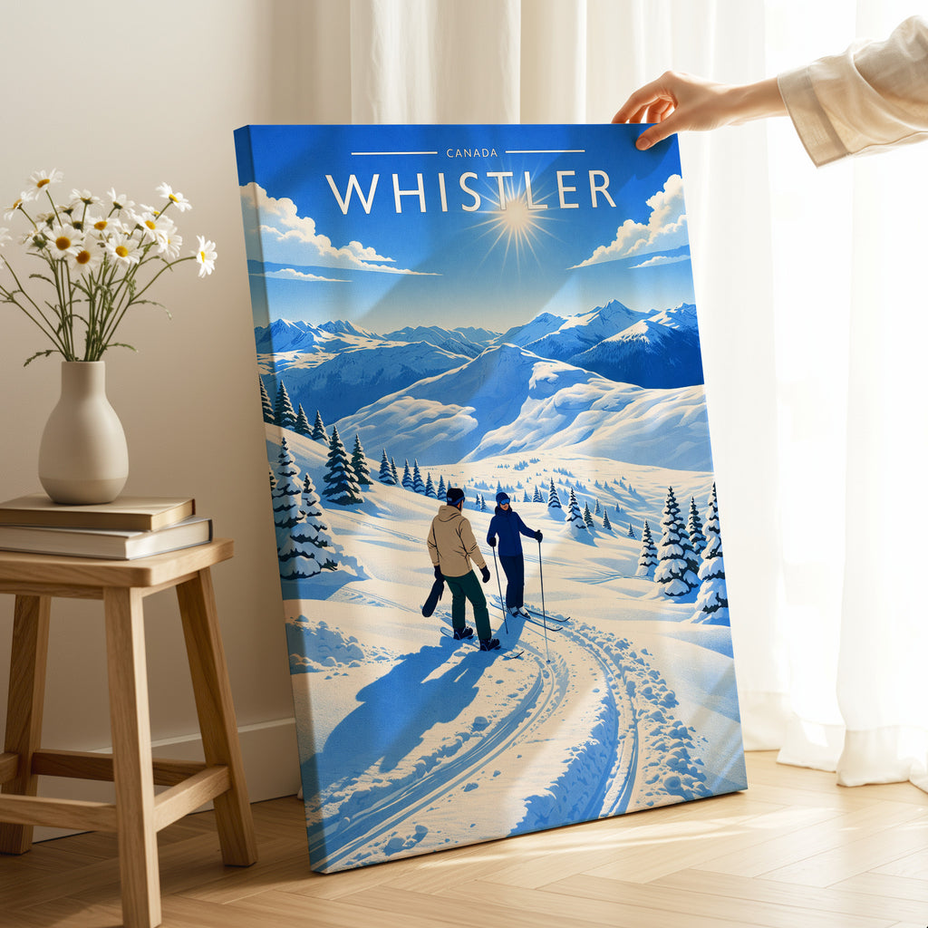 Whistler Travel Poster as a gallery-wrapped canvas