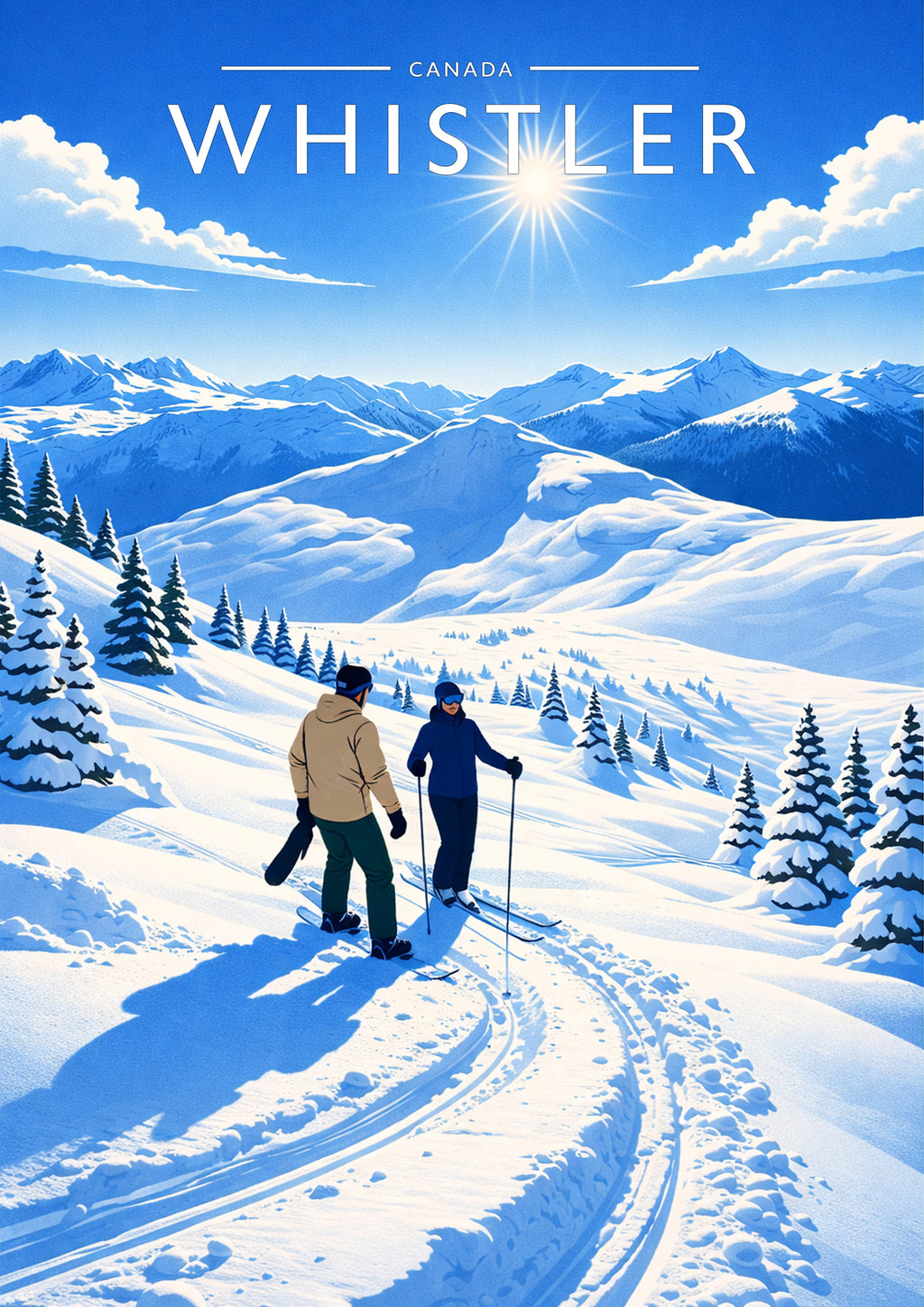 Whistler Travel Poster - A4 travel poster print