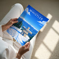 Whistler #2 Travel Poster - A4 print held in hand