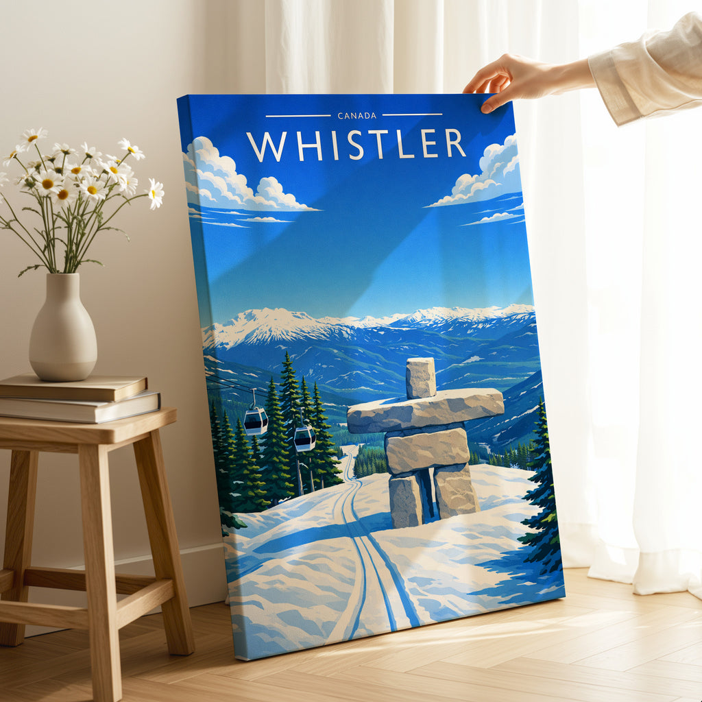 Whistler #2 Travel Poster as a gallery-wrapped canvas