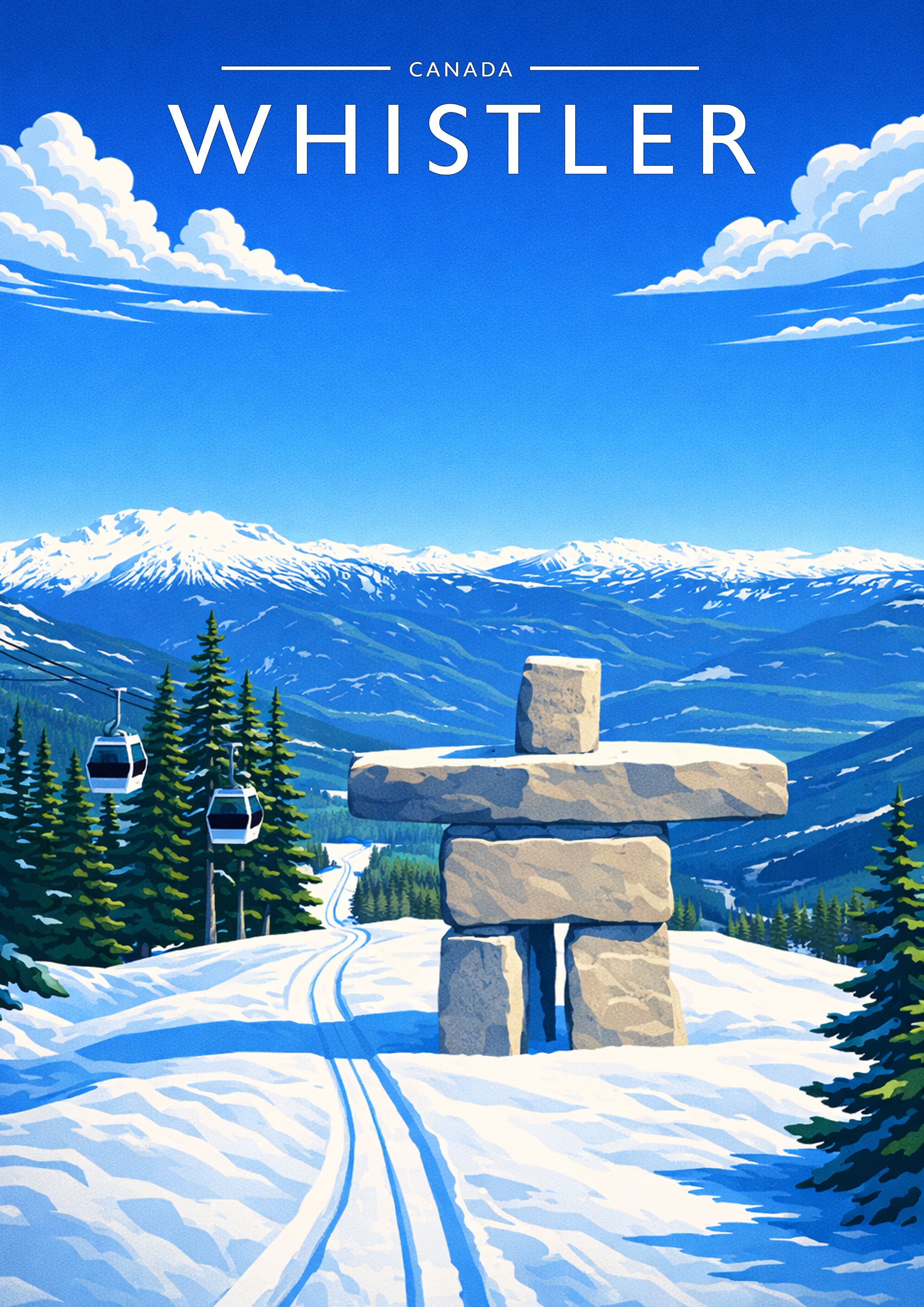 Whistler #2 Travel Poster - A4 travel poster print