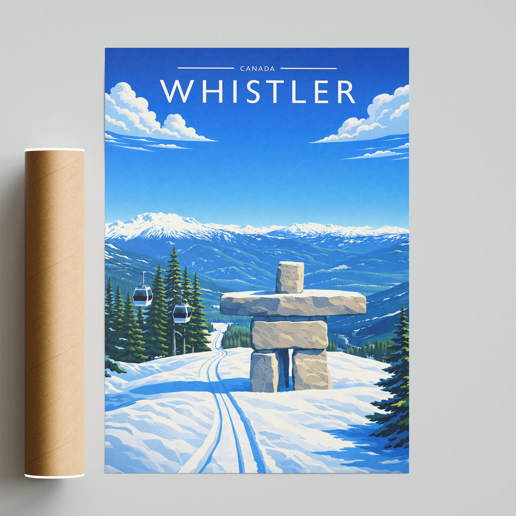 Whistler #2 Travel Poster - fine art print with shipping tube