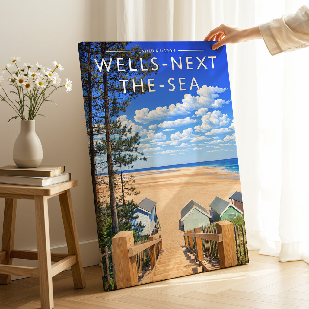 Wells-next-the-Sea #2 Travel Poster as a gallery-wrapped canvas