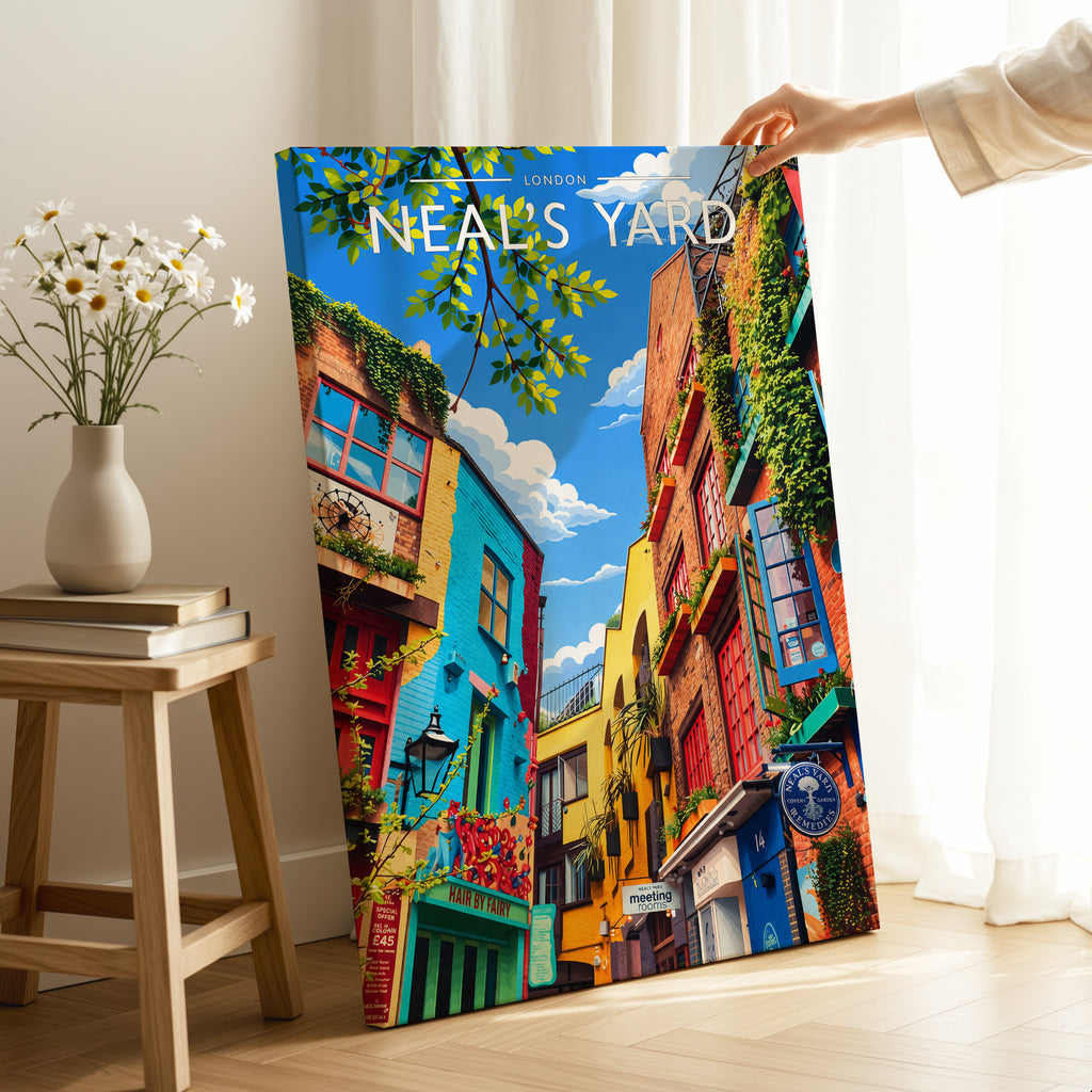 London #5 Travel Poster as a gallery-wrapped canvas