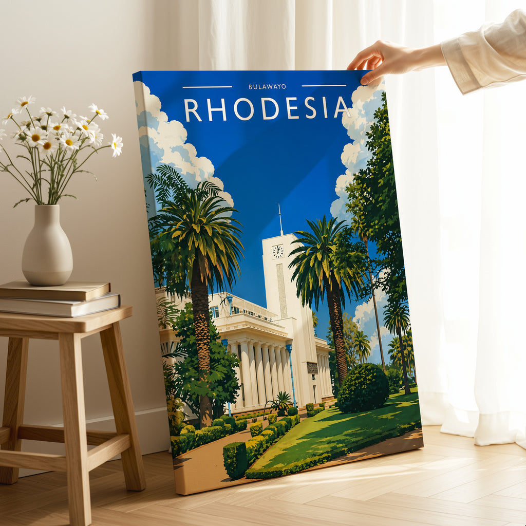 Bulawayo Travel Poster as a gallery-wrapped canvas
