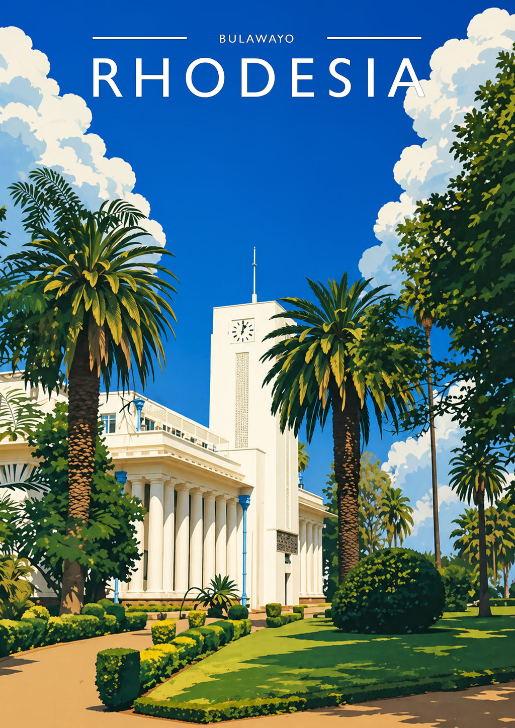 Bulawayo Travel Poster - A4 travel poster print