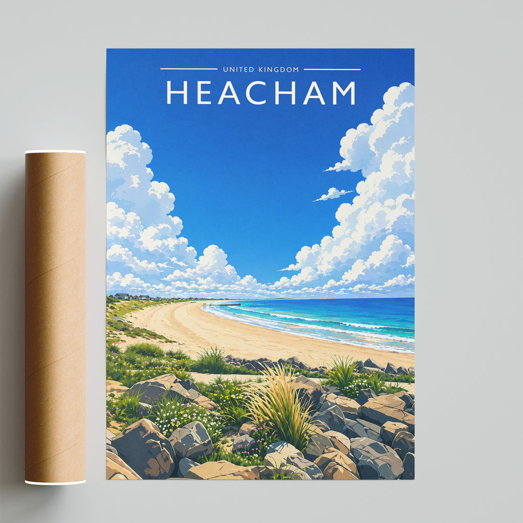 Heacham #3 Travel Poster - fine art print with shipping tube