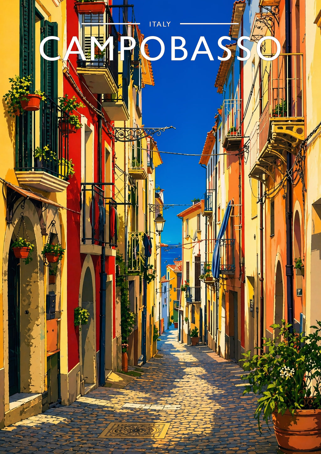 Campobasso Travel Poster - A4 travel poster print