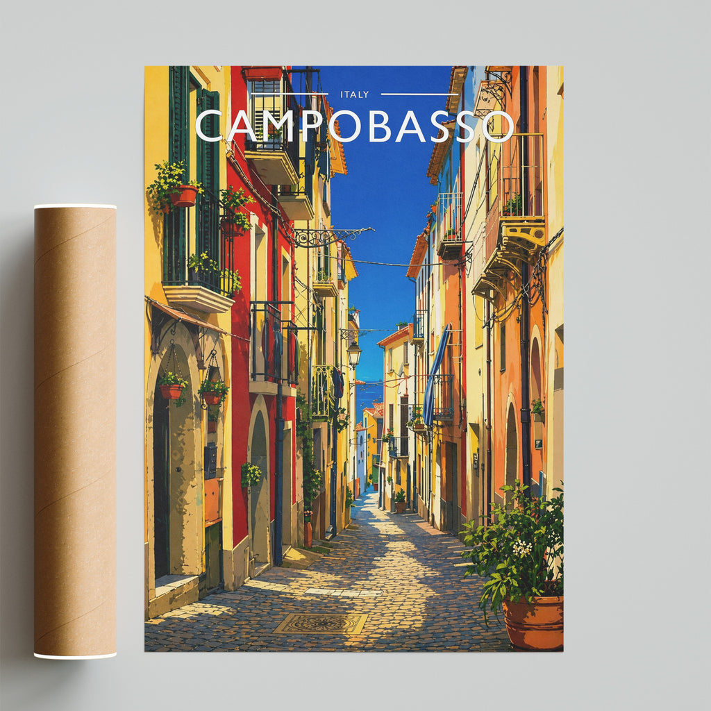 Campobasso Travel Poster - fine art print with shipping tube