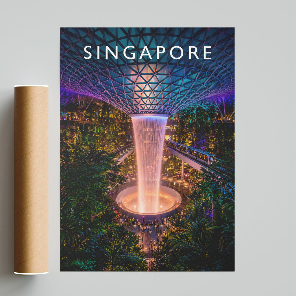 Singapore Travel Poster - fine art print with shipping tube
