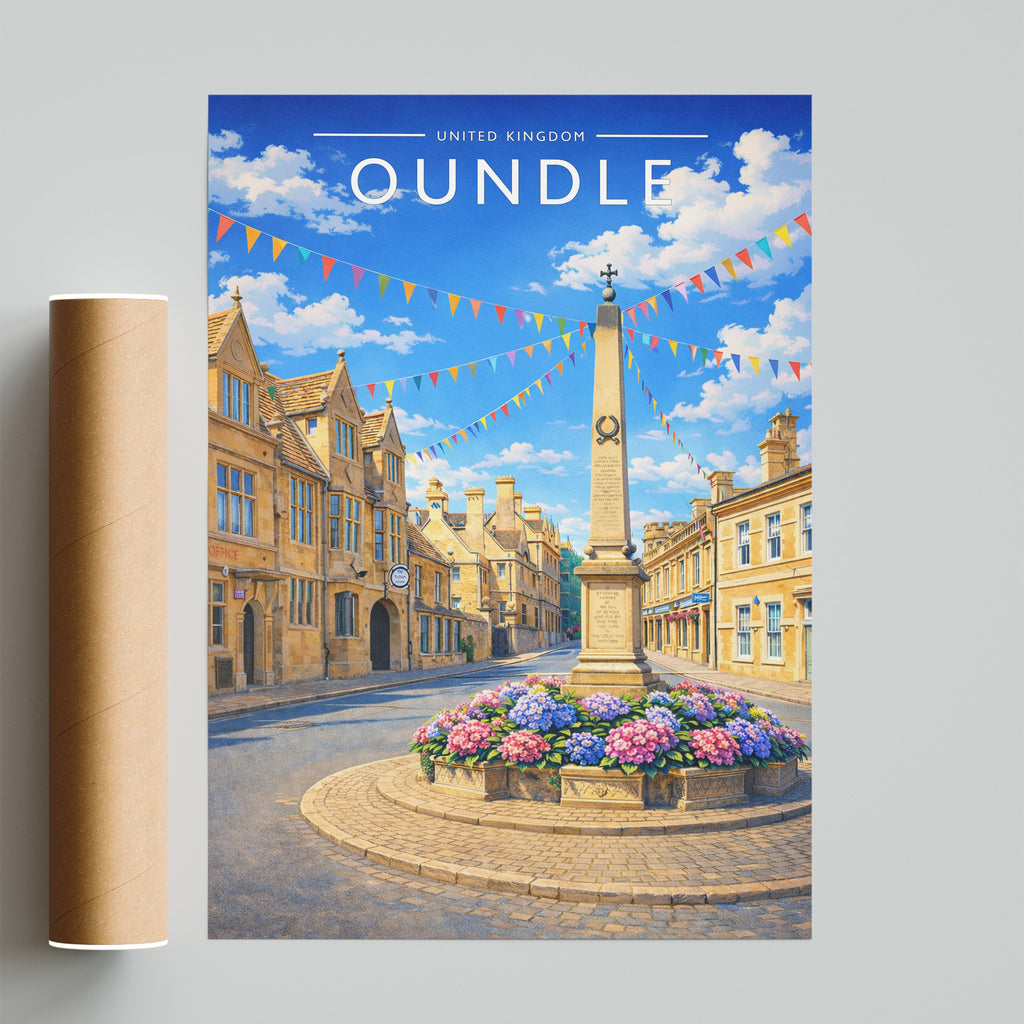 Oundle #2 Travel Poster - fine art print with shipping tube