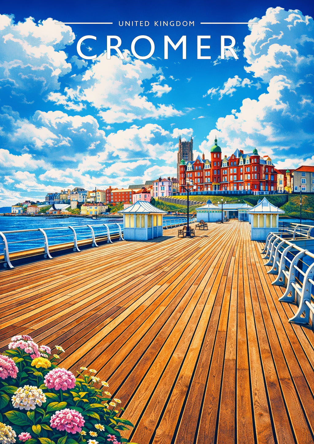Cromer #2 Travel Poster - A4 travel poster print