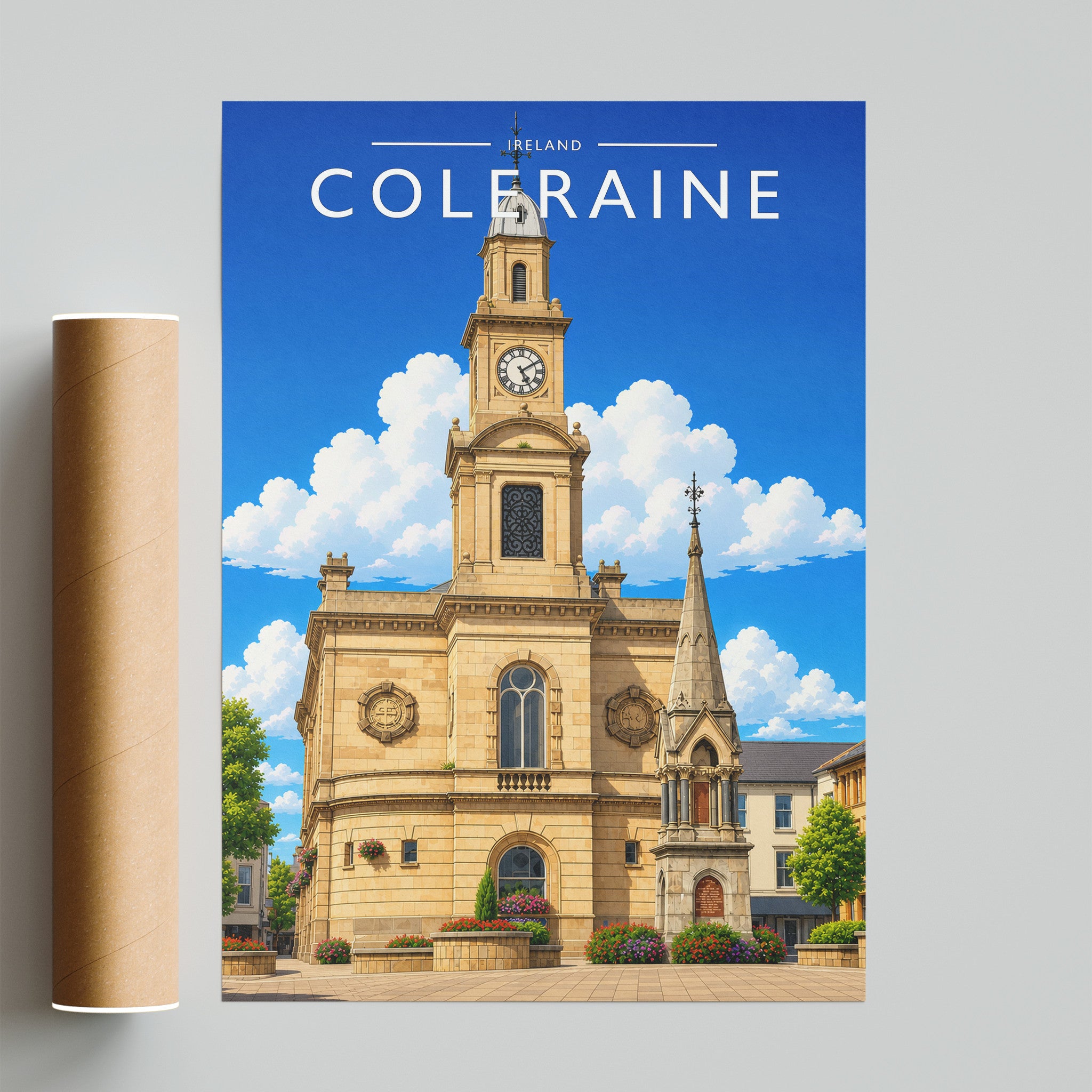 Coleraine Travel Poster - fine art print with shipping tube