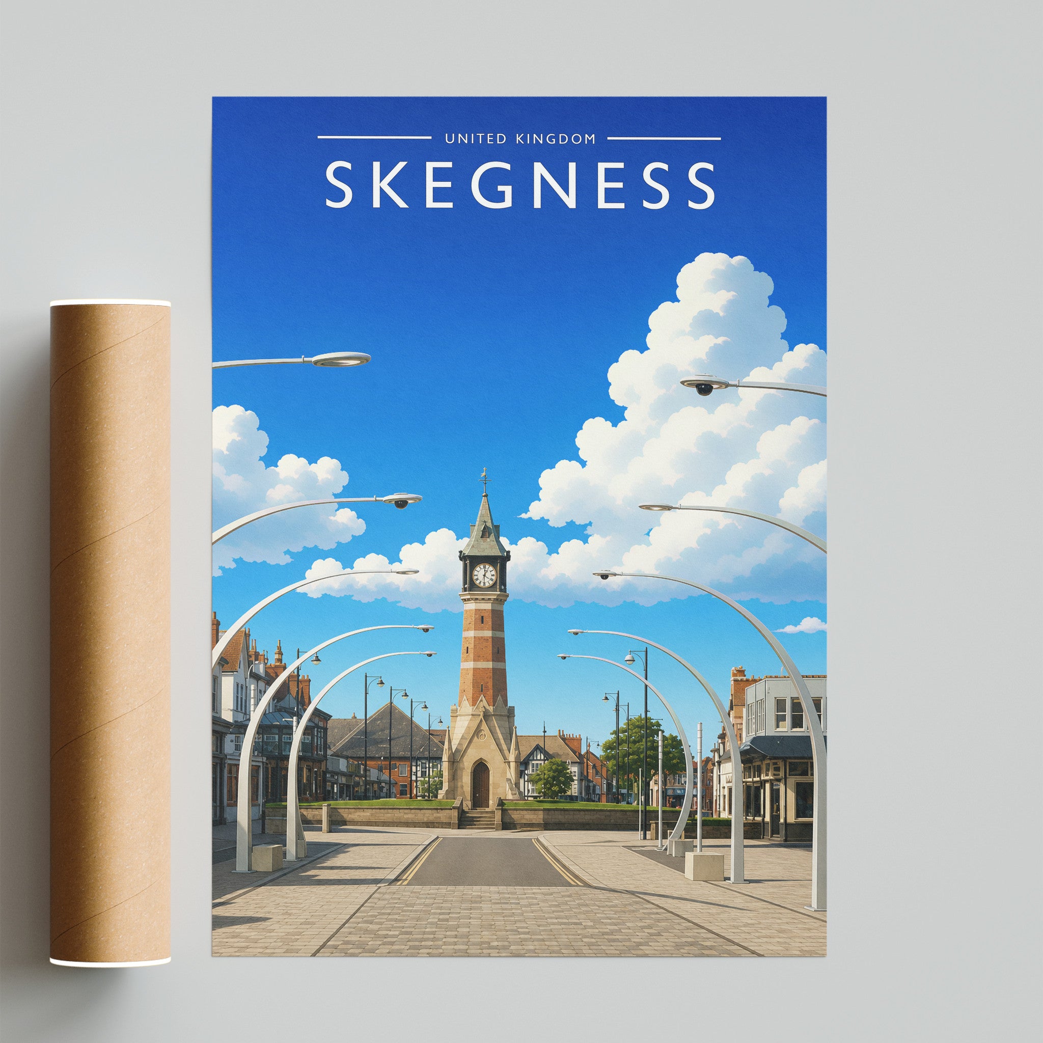 Skegness #2 Travel Poster - fine art print with shipping tube