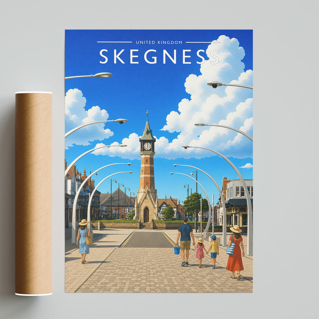 Skegness #3 Travel Poster - fine art print with shipping tube