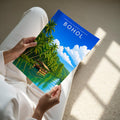Bohol Travel Poster - A4 print held in hand