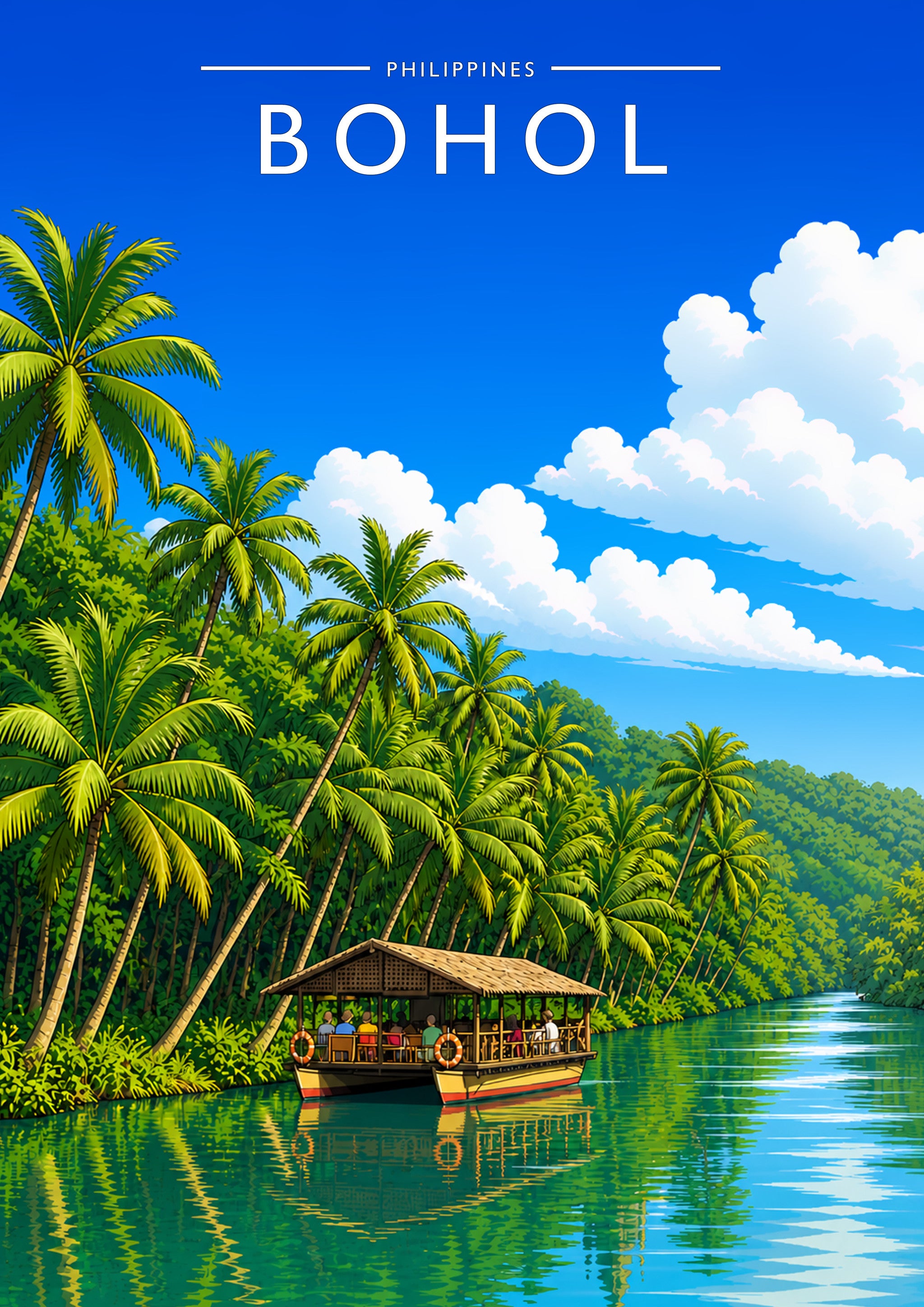 Bohol Travel Poster - A4 travel poster print