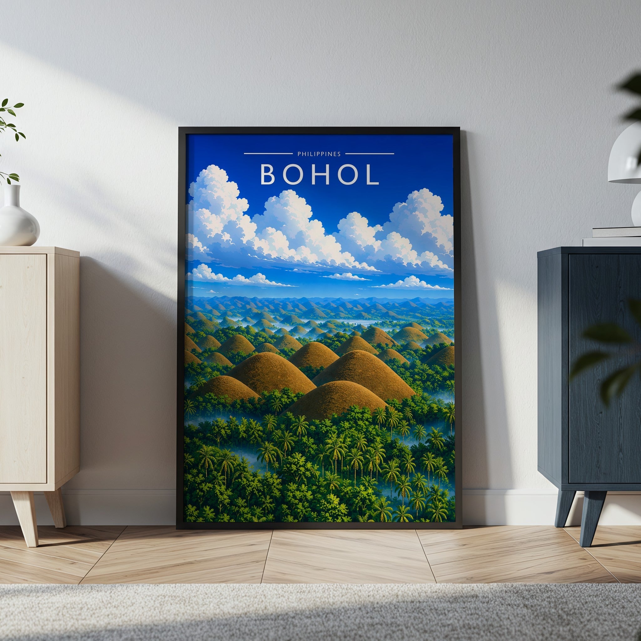 Bohol #2 Travel Poster in a black frame