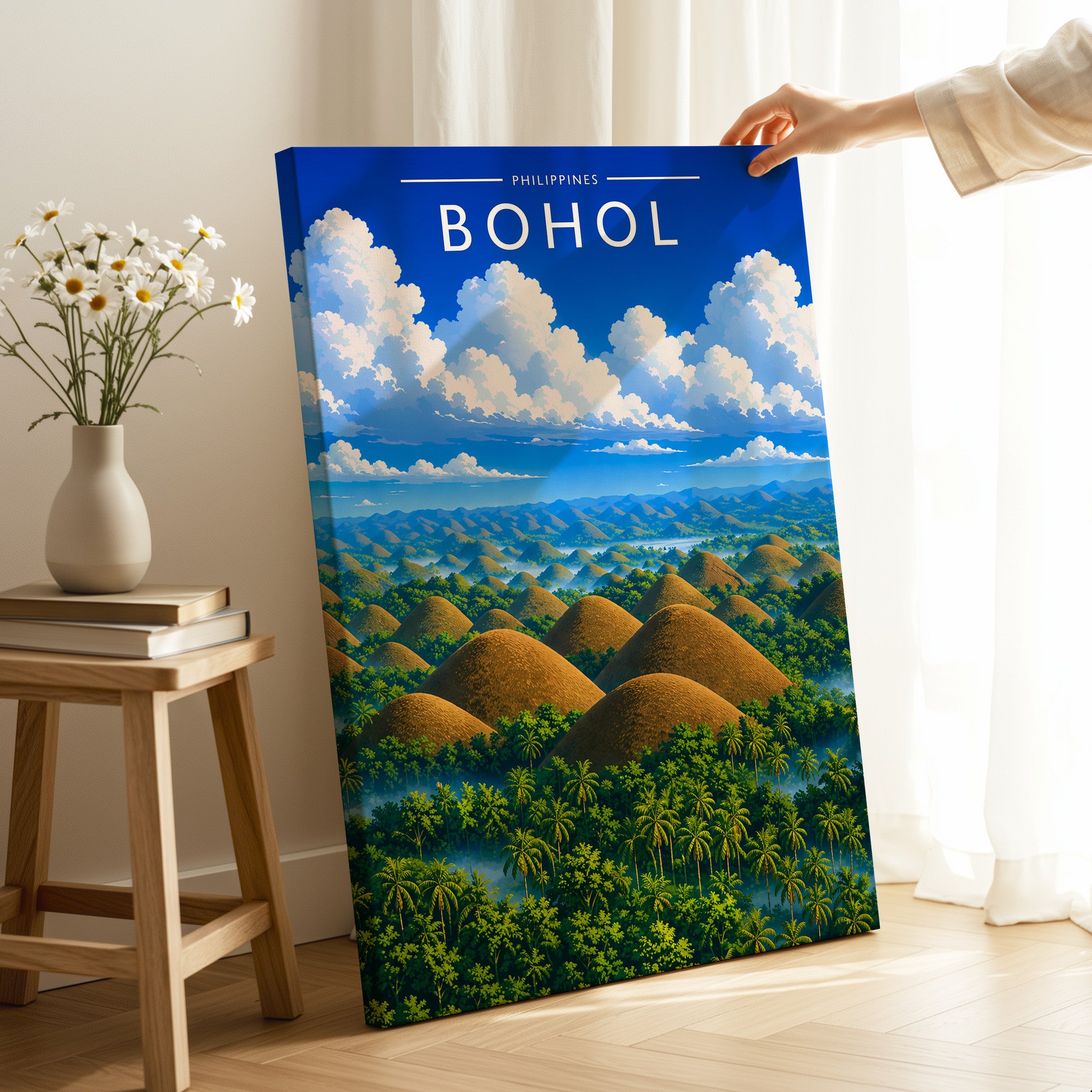 Bohol #2 Travel Poster as a gallery-wrapped canvas