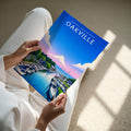 Oakville Travel Poster - A4 print held in hand
