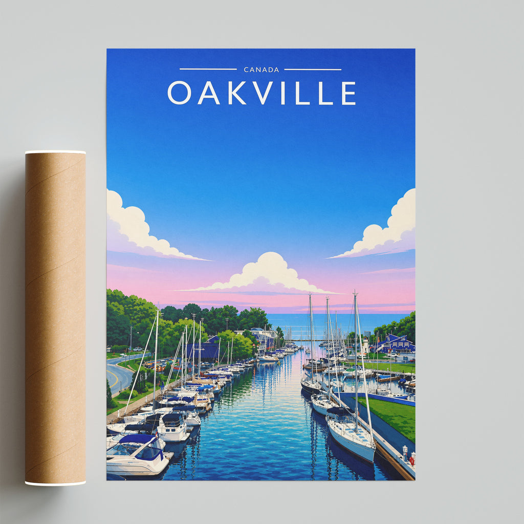 Oakville Travel Poster - fine art print with shipping tube