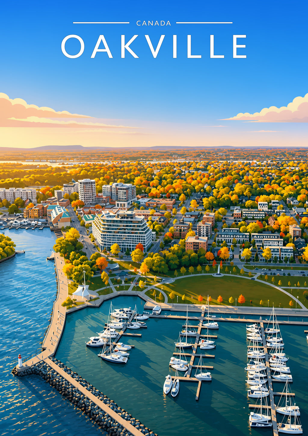 Oakville #2 Travel Poster - A4 travel poster print