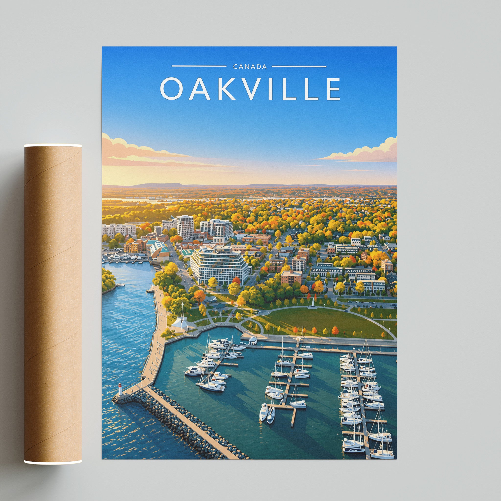 Oakville #2 Travel Poster - fine art print with shipping tube