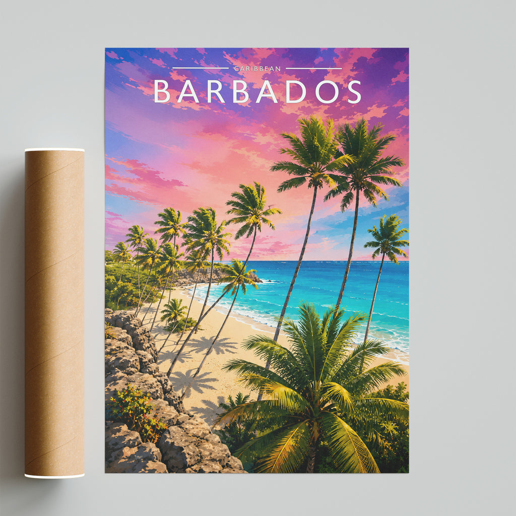 Barbados #3 Travel Poster - fine art print with shipping tube