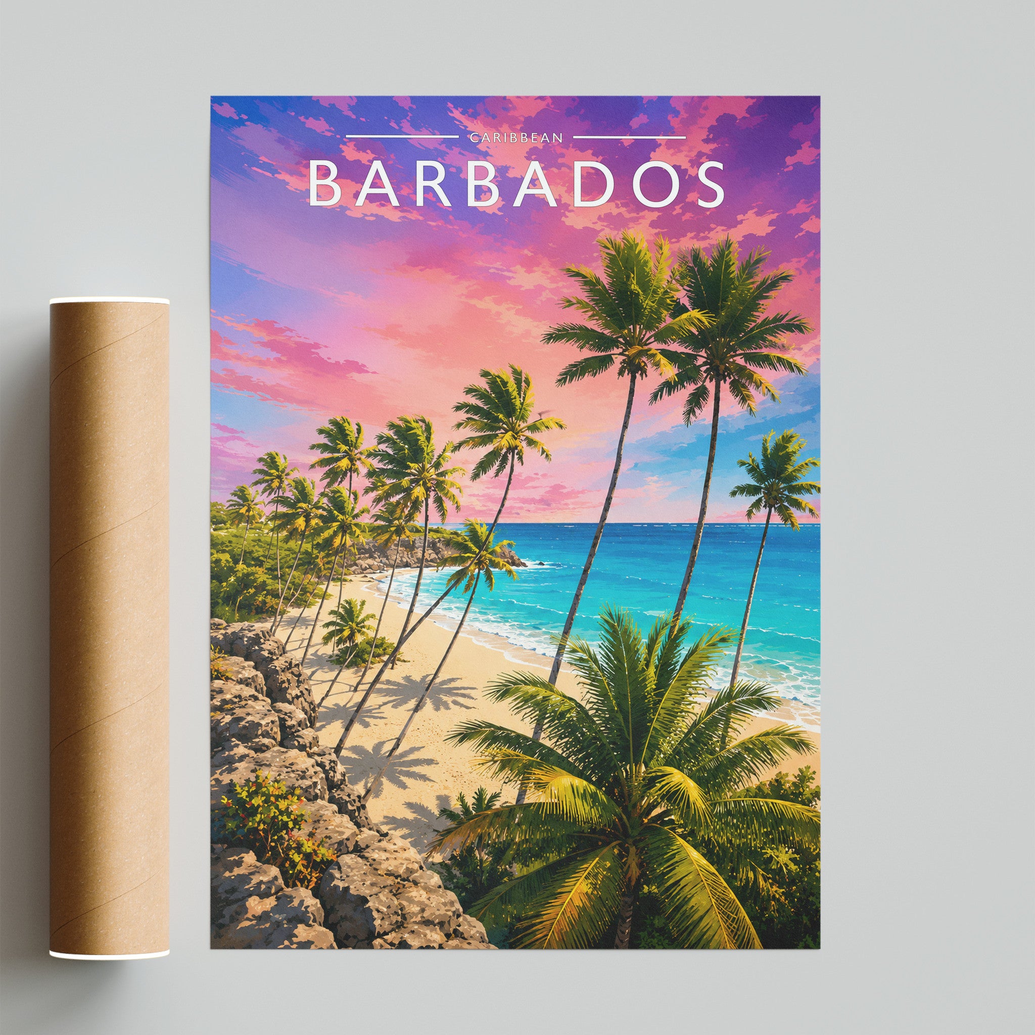Barbados #3 Travel Poster - fine art print with shipping tube